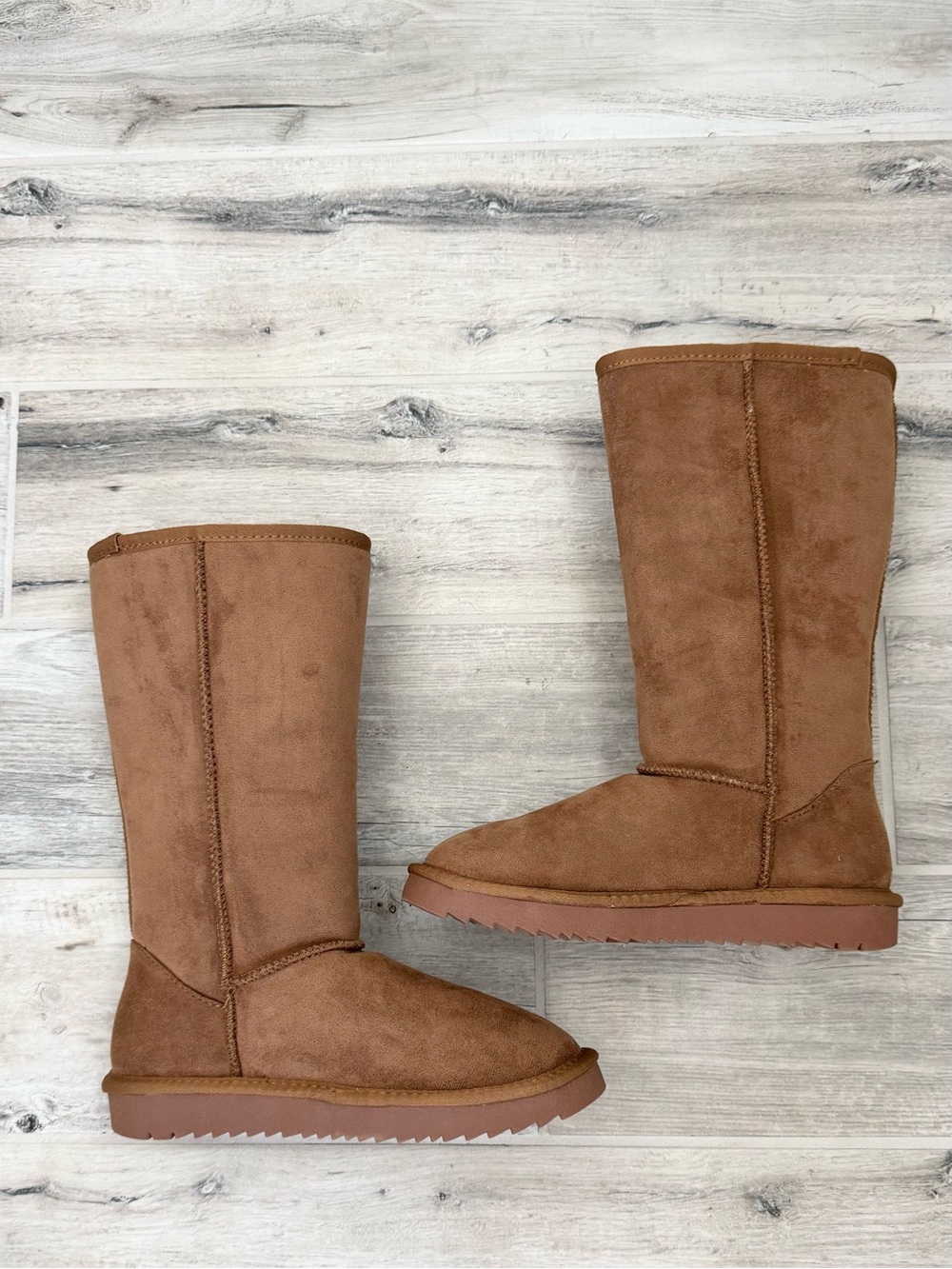 Soda Tan Clancy Faux Tall Suede Boots